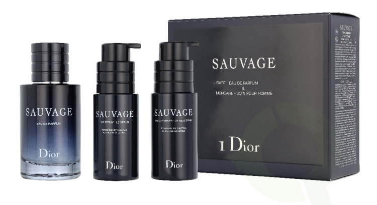 Christian Dior Dior Sauvage Giftset 150 ml Edp Spray 60ml/Cleanser 45ml/Serum 45ml