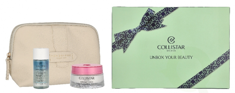 Collistar Idroattiva Set 85 ml Deep Hydratation Cream 50ml/Mini Bifase Cleanser 35ml/Pouch