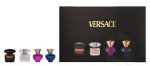 Versace Miniatures Set Women 20 ml 4x5ml - Crystal Noir Edt/Bright Crystal Edt/Dylan Purple Edp/Dylan Blue Edp