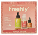 Freshly Cosmetics Freshly Vitamin C Essential Routine 165 ml Lime Purifying Facial Toner 100ml/Rose Quartz Facial Cleanser 50ml/Minitalla Vitamin C Concentrate Serum 15ml