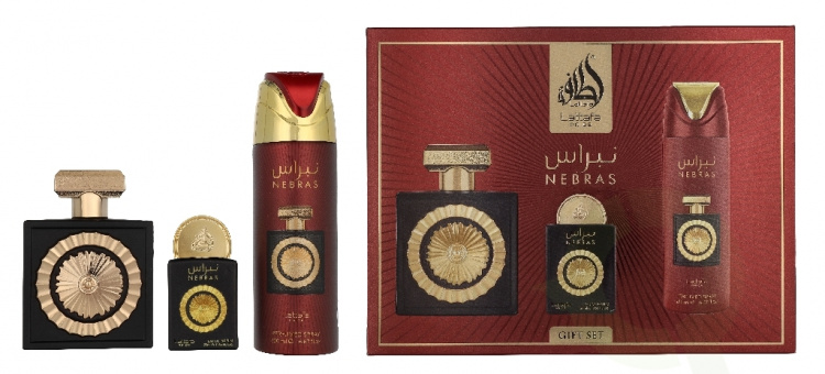 Lattafa Pride Nebras Giftset 320 ml Edp Spray 100ml/Edp Spray 20ml/Deo Spray 200ml