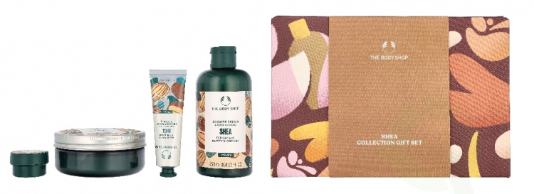 The Body Shop G4 Medium Shea Giftset 580 ml Shower Cream 250ml/ Body Butter 200ml/Hand Balm 30ml/Body Mist 100ml/Large Bath Lily