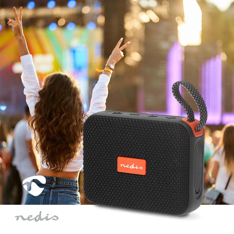 Nedis Bluetooth®-Speaker | 360 min | Handheld Ontwerp | 10 W | Mono | Buitenshuis / Home / Portable | Oranje / Zwart
