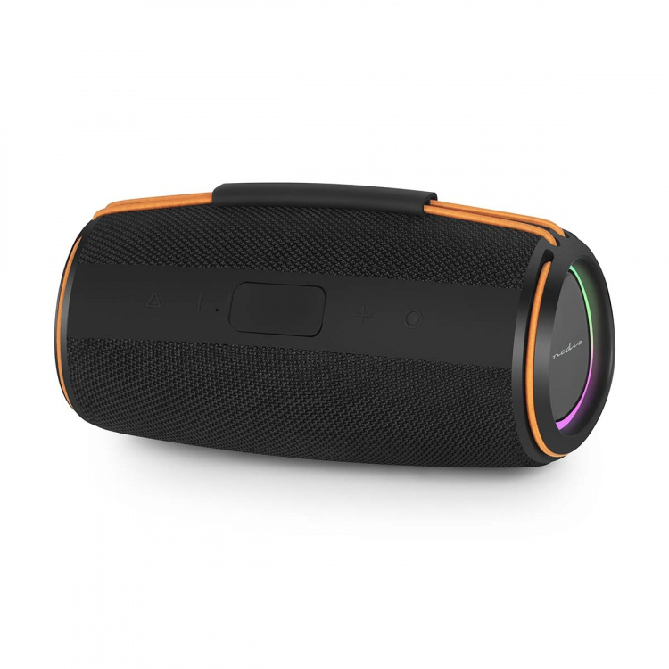 Nedis Bluetooth®-Speaker | 360 min | Handheld Ontwerp | 60 W | Stereo | Buitenshuis / Home / Portable | Oranje / Zwart