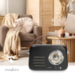 Nedis FM-Radio | Draagbaar Model | Bluetooth® / FM | Accu gevoed / USB Gevoed | Analoog | 10 W | Bluetooth® | Zwart