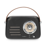 Nedis FM-Radio | Draagbaar Model | Bluetooth® / FM | Accu gevoed / USB Gevoed | Analoog | 10 W | Bluetooth® | Zwart