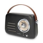 Nedis FM-Radio | Draagbaar Model | Bluetooth® / FM | Accu gevoed / USB Gevoed | Analoog | 10 W | Bluetooth® | Zwart