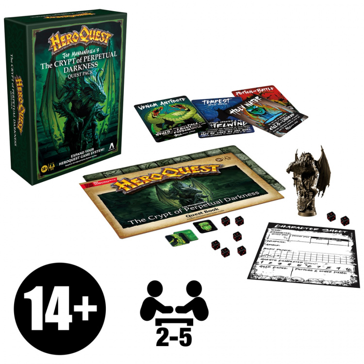 AVALON HILL Brädspel HeroQuest Crypt of Perpetual Darkness (Expansionspaket)