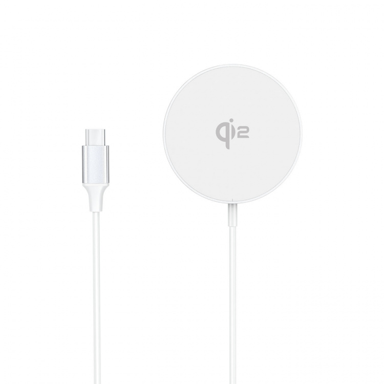 Gear Trådlös Laddare Qi2 Snabbladdning 15W Silver/Aluminium