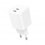 Gear Laddare 220V 2xUSB-C PD/PPS 65W GaN Vit