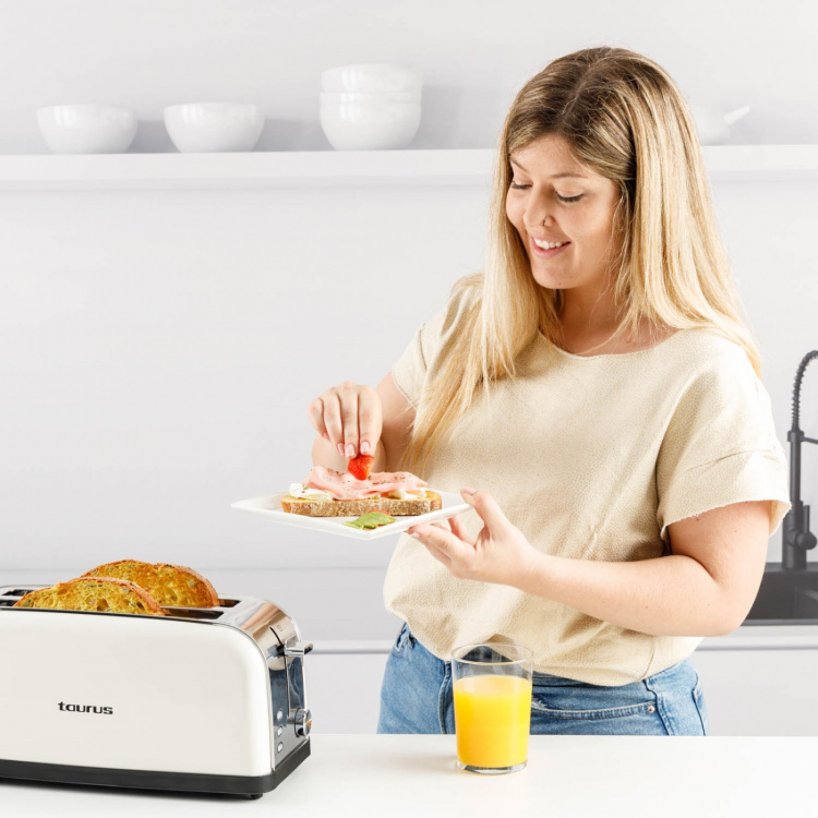 Taurus Brödrost Vintage Cream Långt Fack