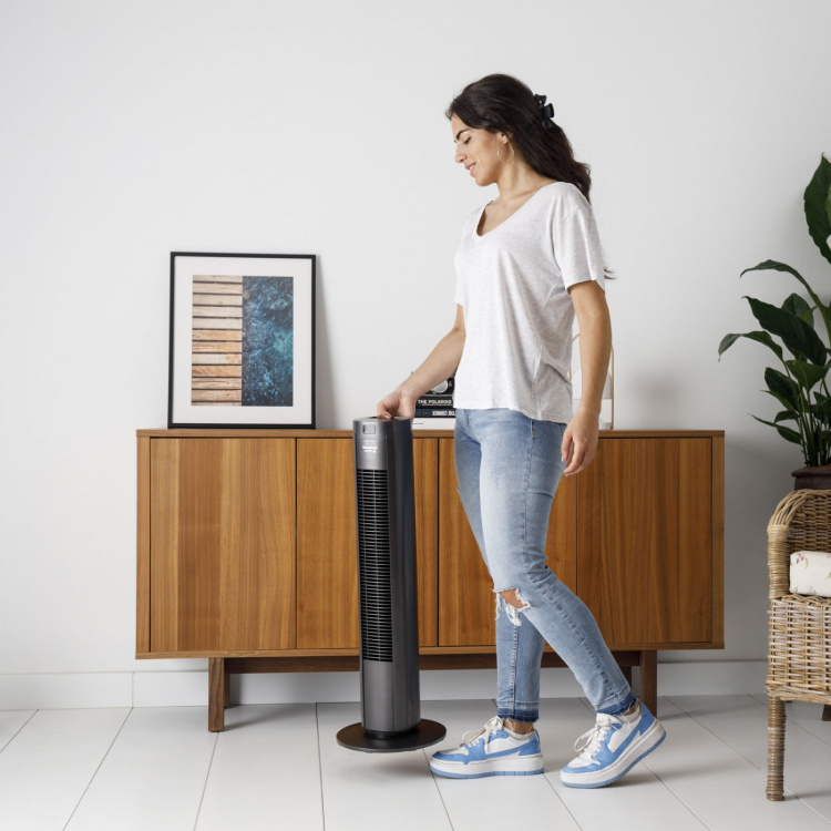 Taurus Fläkt New Babel Digital Svart 76cm