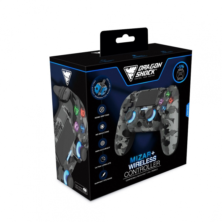 DragonShock Handkontroll Mizar+ - PS4/PC/Mobil Camo