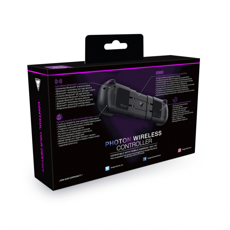 DragonShock Handkontroll Photon Holder - iOS/Android/PC Svart