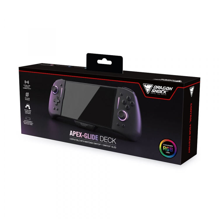DragonShock Handkontroll Apex Glide Holder NSW Svart