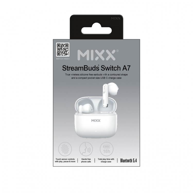 MIXX Hörlurar Switch A7 In-Ear Tws Vit