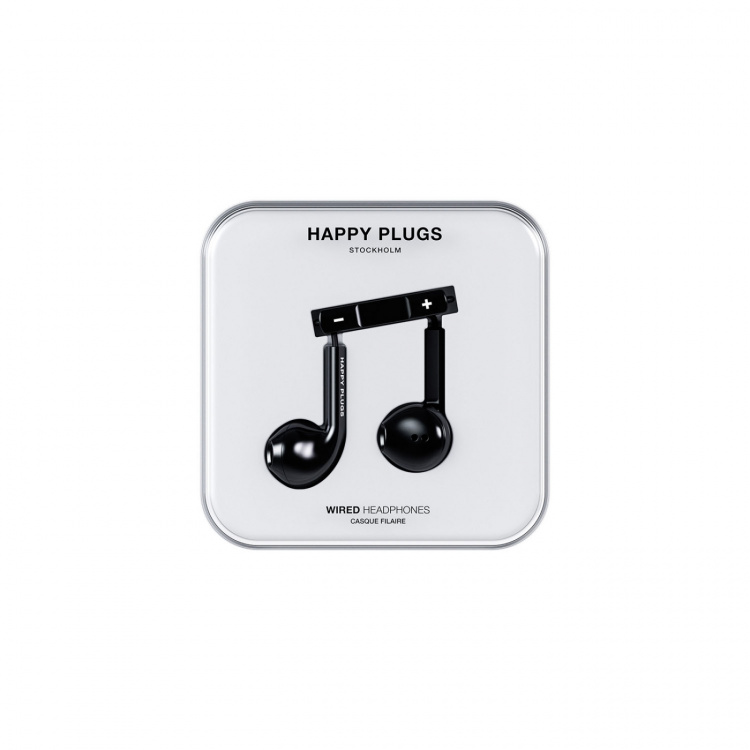 Happy Plugs Hörlurar In-Ear USB-C Trådbundna Svart