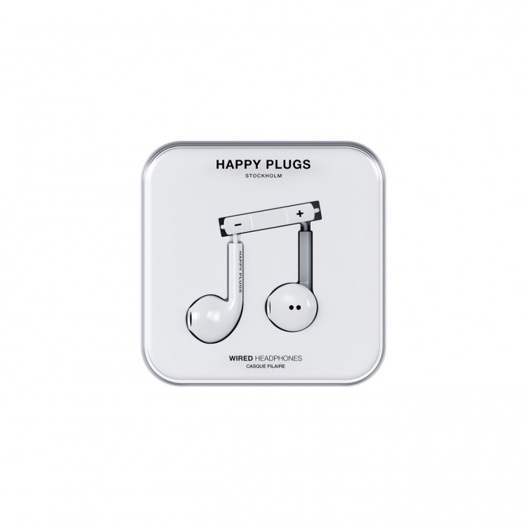 Happy Plugs Hörlurar In-Ear USB-C Trådbundna Vit