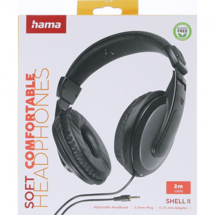 Hama Hörlurar Shell II Over-Ear Trådbunden Svart