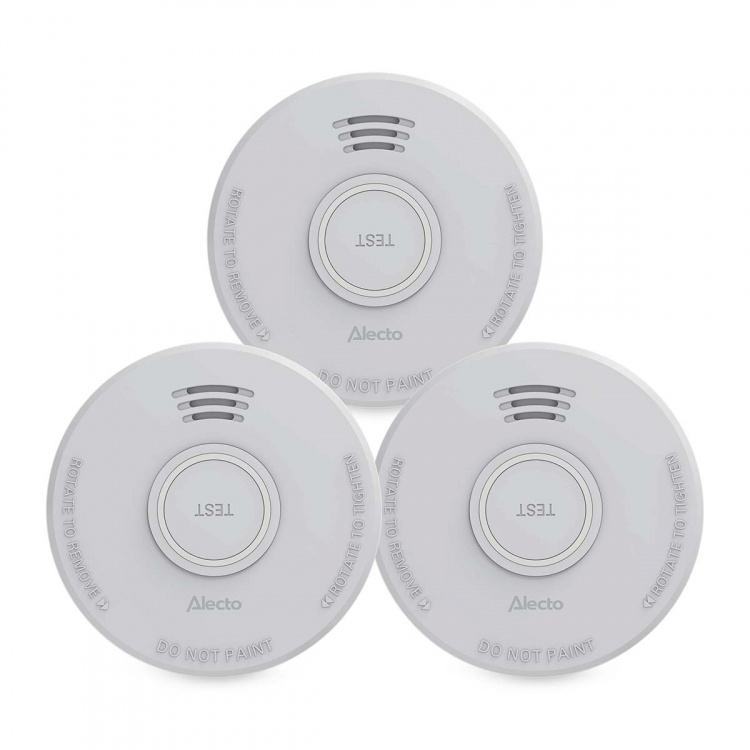 Alecto Stand-alone rookmelder met 1 jaar batterij 3 stuks