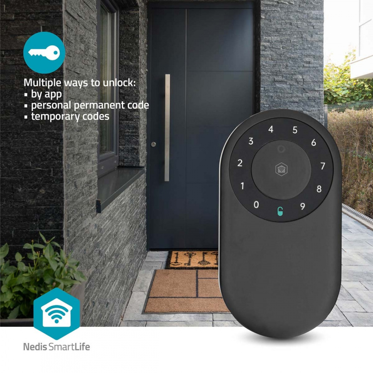 Nedis SmartLife-sleutelkluis | Bluetooth® | Buitenshuis | Digit | IP65 | Zwart