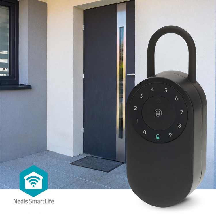 Nedis SmartLife-sleutelkluis | Bluetooth® | Buitenshuis | Digit | IP65 | Zwart
