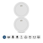 Alecto 2x Smoke detector with 10 years battery and sensor runtime White