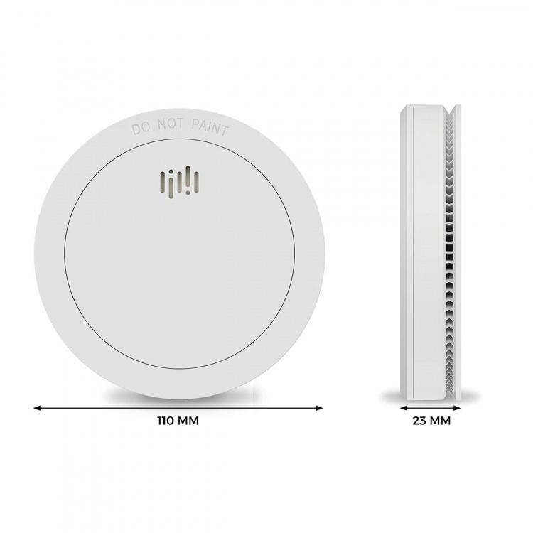 Alecto 2x Smoke detector with 10 years battery and sensor runtime White