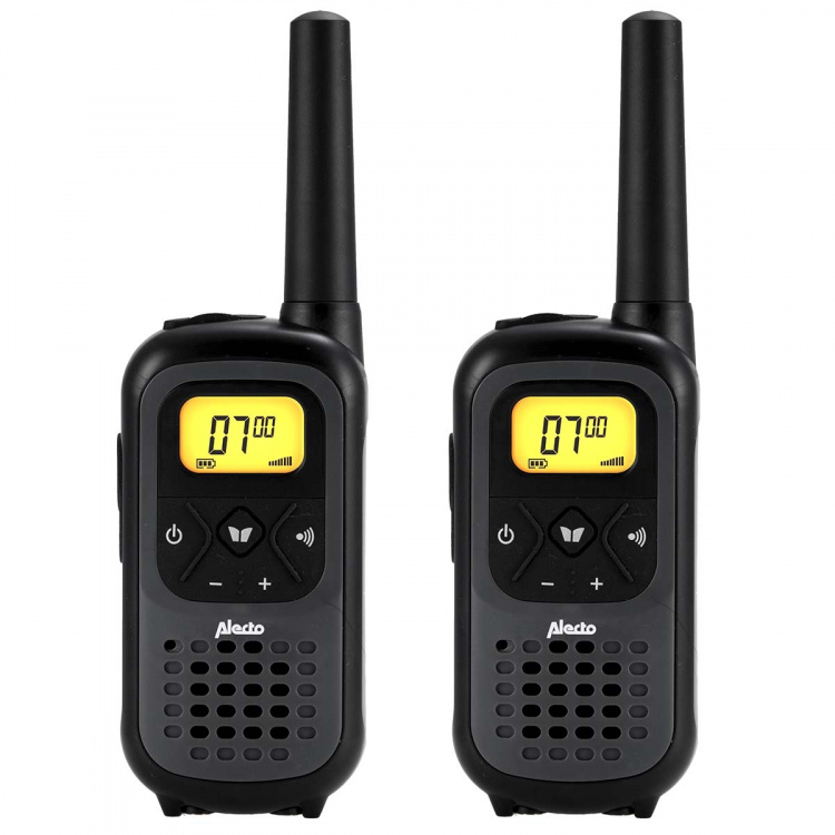Alecto Walkie-Talkie Set | 2 Handsets | Tot 7 km | Frequentiekanalen: 16 | PTT / VOX | 35 uur stand-by | Hoofdtelefoonuitgang | Zwart