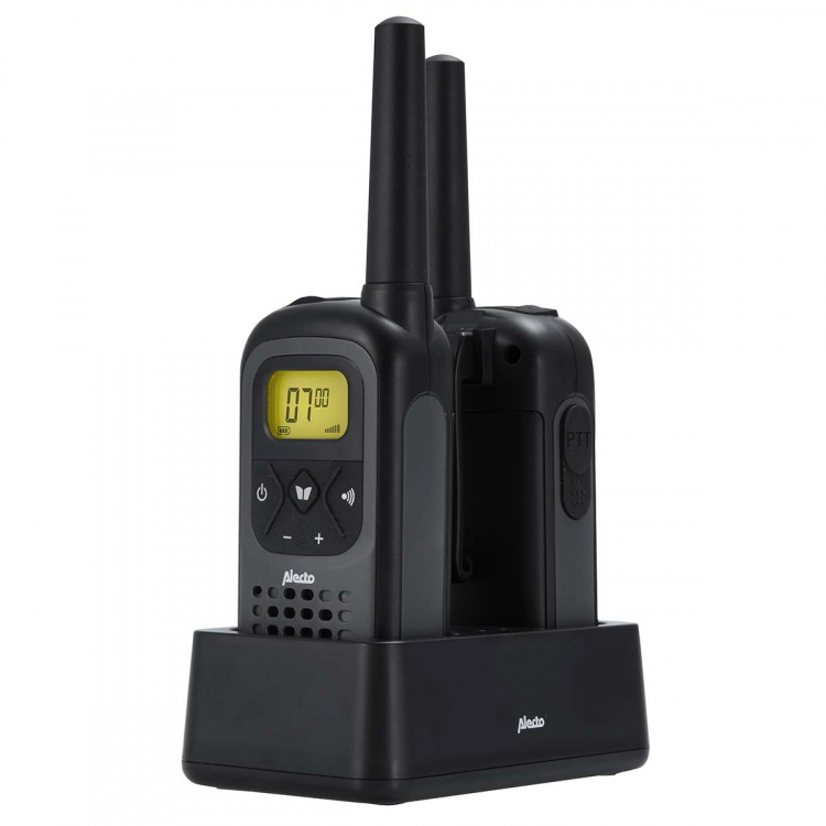 Alecto Walkie-Talkie Set | 2 Handsets | Tot 7 km | Frequentiekanalen: 16 | PTT / VOX | 35 uur stand-by | Hoofdtelefoonuitgang | Zwart