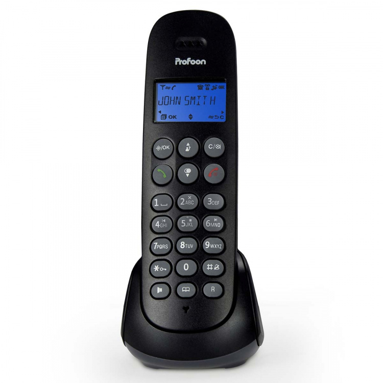 Profoon DECT-telefoon met antwoordapparaat en 4 handsets Zwart