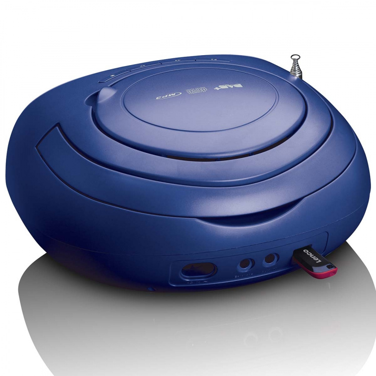 Lenco Draagbare DAB+/FM-radio met CD- en USB-speler Blauw