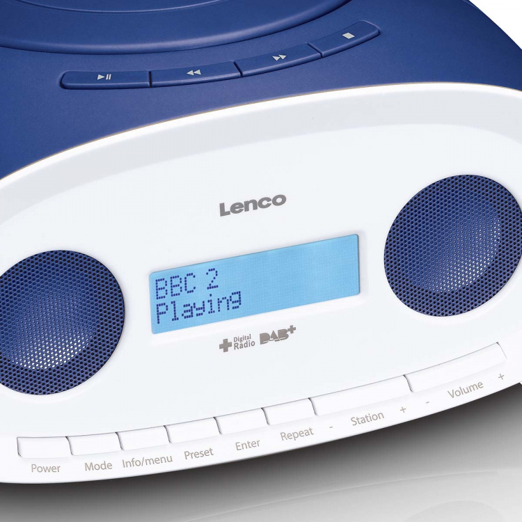 Lenco Draagbare DAB+/FM-radio met CD- en USB-speler Blauw