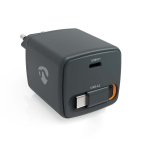Nedis Oplader | Met intrekbare kabel | 65 W | GaN | PD3.0 30W | 3.0 / 3.25 A | Outputs: 1 | USB-C™ | USB-C™ intrekbare kabel | 0.75 m | Automatische Voltage Selectie | Zwart