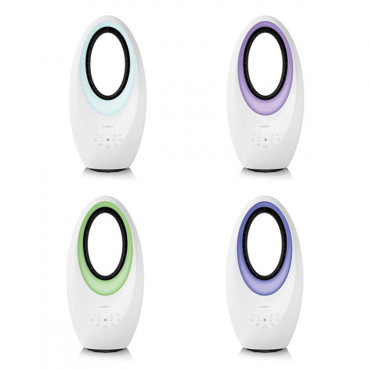 Nedis Bladloze ventilator | Netvoeding | 50 W | Zwenkfunctie | Afstandsbediening | Uitschakeltimer: 7.5 u | 3-Snelheden | Wit