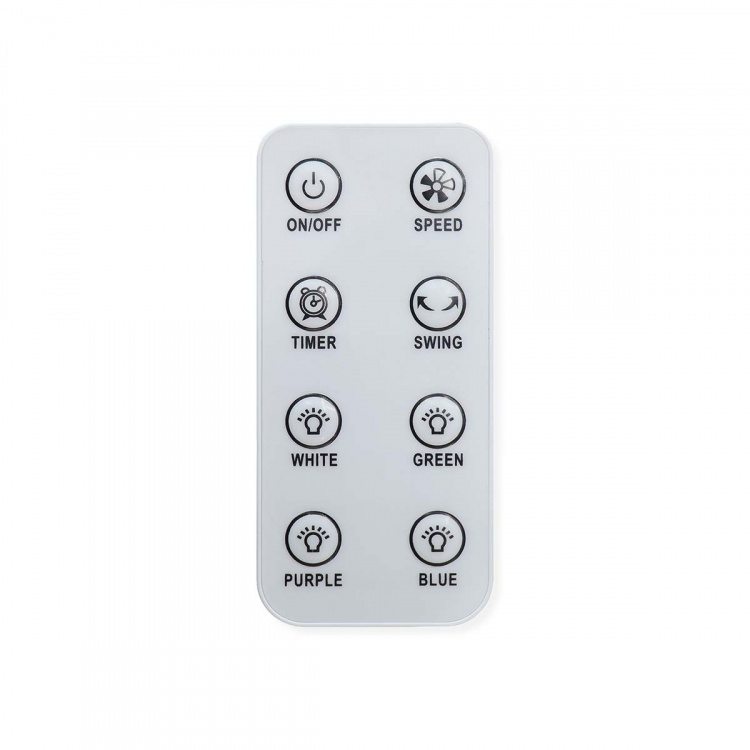 Nedis Bladloze ventilator | Netvoeding | 50 W | Zwenkfunctie | Afstandsbediening | Uitschakeltimer: 7.5 u | 3-Snelheden | Wit