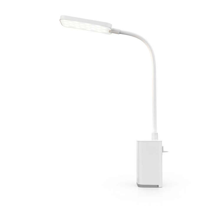 Nedis LED-Bureaulamp | Dimbaar | 1 Lichtmodus | 90 lm | Oplaadbaar | Aanraakfunctie | Wit