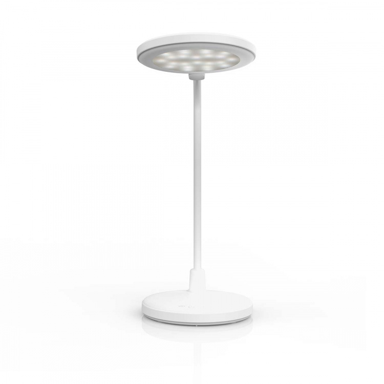 Nedis LED-Bureaulamp | Dimbaar | Geïntegreerde spiegel | 3 Verlichtingsmodi | 100 lm | Oplaadbaar | Aanraakfunctie | Wit