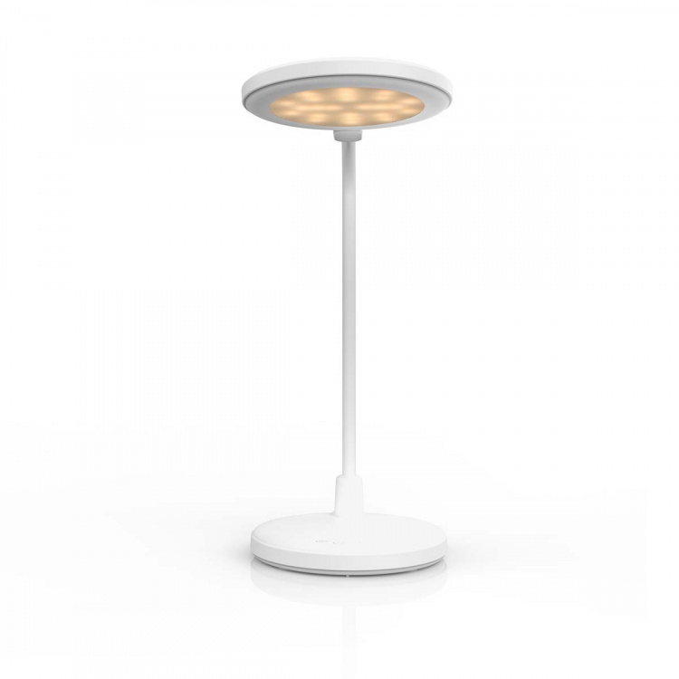 Nedis LED-Bureaulamp | Dimbaar | Geïntegreerde spiegel | 3 Verlichtingsmodi | 100 lm | Oplaadbaar | Aanraakfunctie | Wit