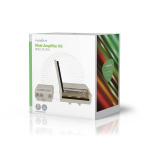 Nedis Mastversterker | Outputs: 2 | Versterkingsregelaar: 15 - 30 dB | F-Female | Geluid figuur: 4 dB | Wit