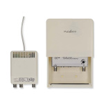 Nedis Mastversterker | Outputs: 2 | Versterkingsregelaar: 15 - 30 dB | F-Female | Geluid figuur: 4 dB | Wit