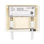Nedis Mastversterker | Outputs: 2 | Versterkingsregelaar: 15 - 30 dB | F-Female | Geluid figuur: 4 dB | Wit