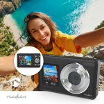 Nedis Digitale Fotocamera | Dubbel scherm | 48 MPixel | 4K@30fps | 5 MPixel CMOS | Zwart