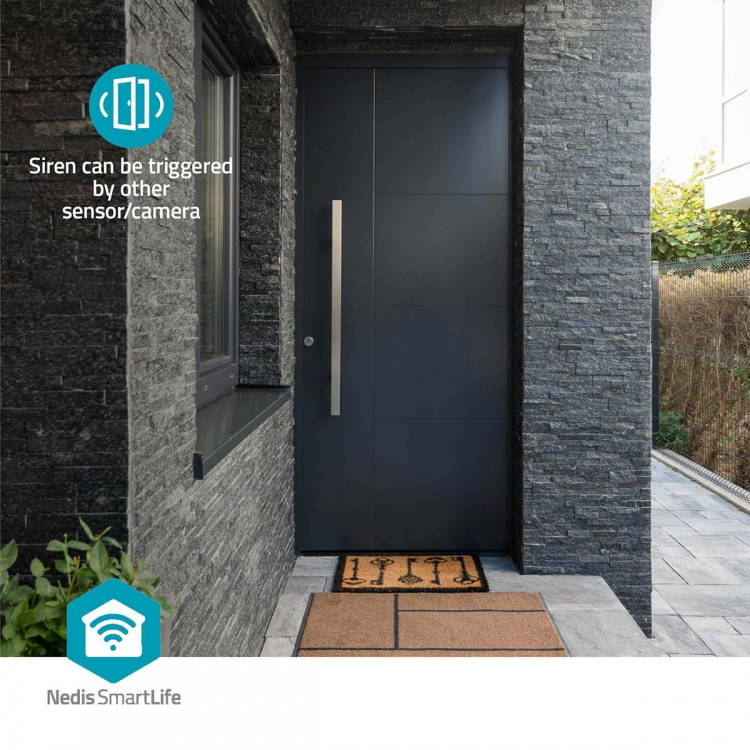 Nedis SmartLife Gong | RF, frequentie 433 MHz / Wi-Fi | Netvoeding | 60 melodieën | 100 - 240 V AC | Instelbaar volume | Wit