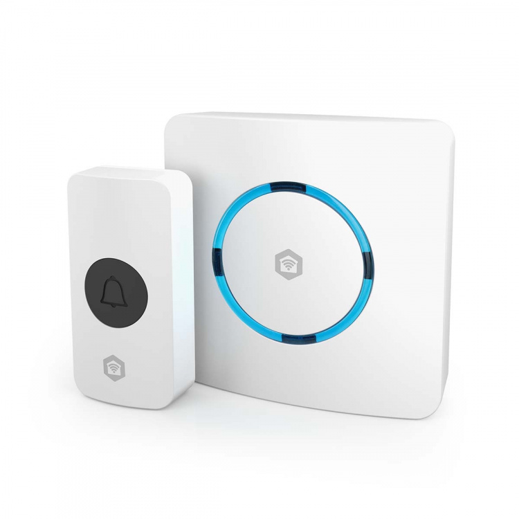Nedis SmartLife Gong | RF, frequentie 433 MHz / Wi-Fi | Netvoeding | 60 melodieën | 100 - 240 V AC | Instelbaar volume | Wit