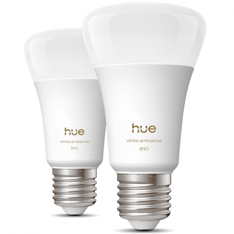 Philips Hue White Ambiance E27 810lm 2-pack