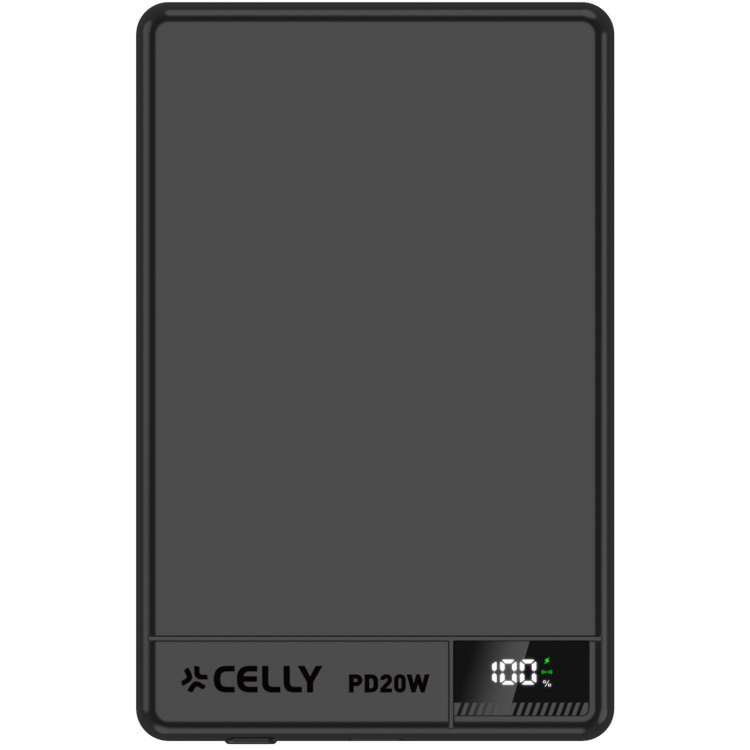 Celly Powerbank 5.000 mAh 15W MagSafe-kompatibel Svart