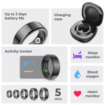 KSIX Smart Ring Saturn Svart - XXS