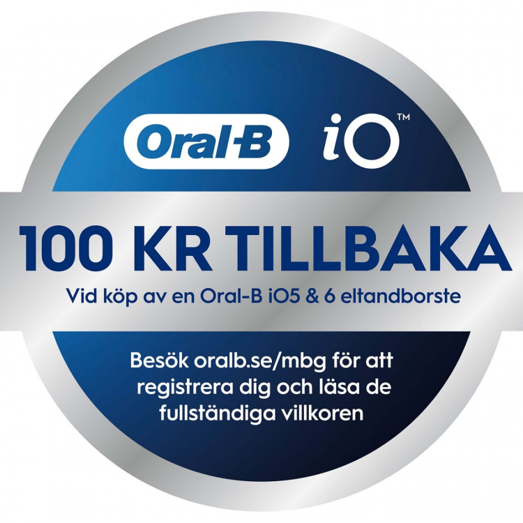 Oral B Eltandborste iO6 White, 1 Extra Refill