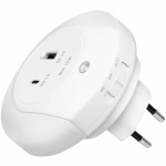 LogiLink Nattlampa LED skymningssensor Laddare 18W PD QC